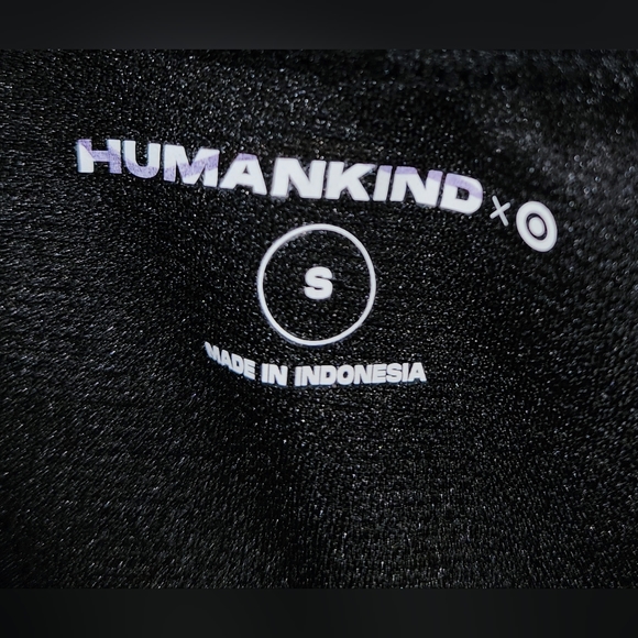 Humankind sizeS Black w/ Rainbow 🌈 Side Tank Top Built In Sports Bra T Back - Picture 5 of 9